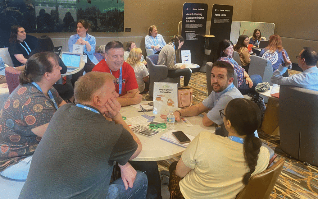 Educators participating in a Gym for the Brain session focused on shared mental health language and regulation.